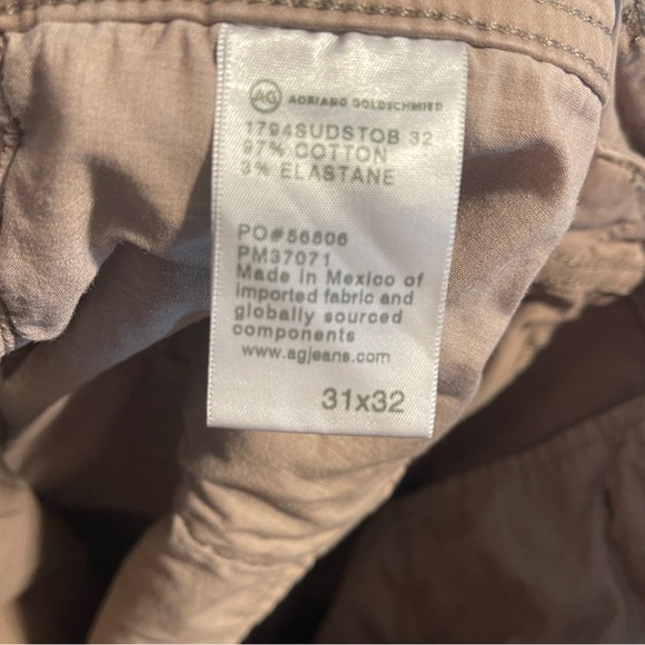 AG Jeans Everett Slim Straight Leg Twill Pants in Tan 31x32 - Picture 6 of 6